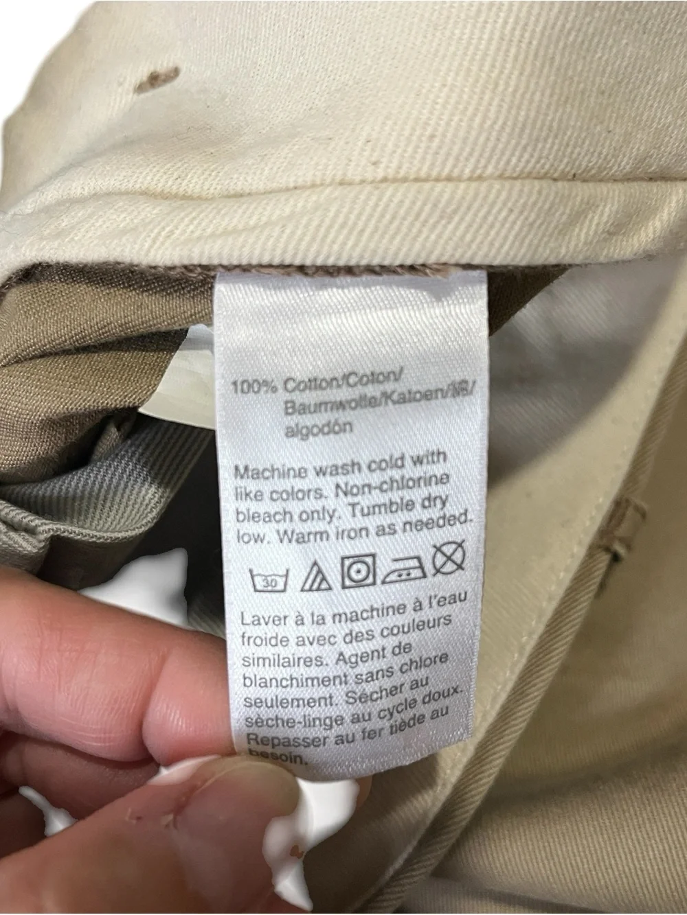 J.Crew 484 Slim Chino Pants Men’s 30x30 Khaki Tan Cotton Flat Front 30x29